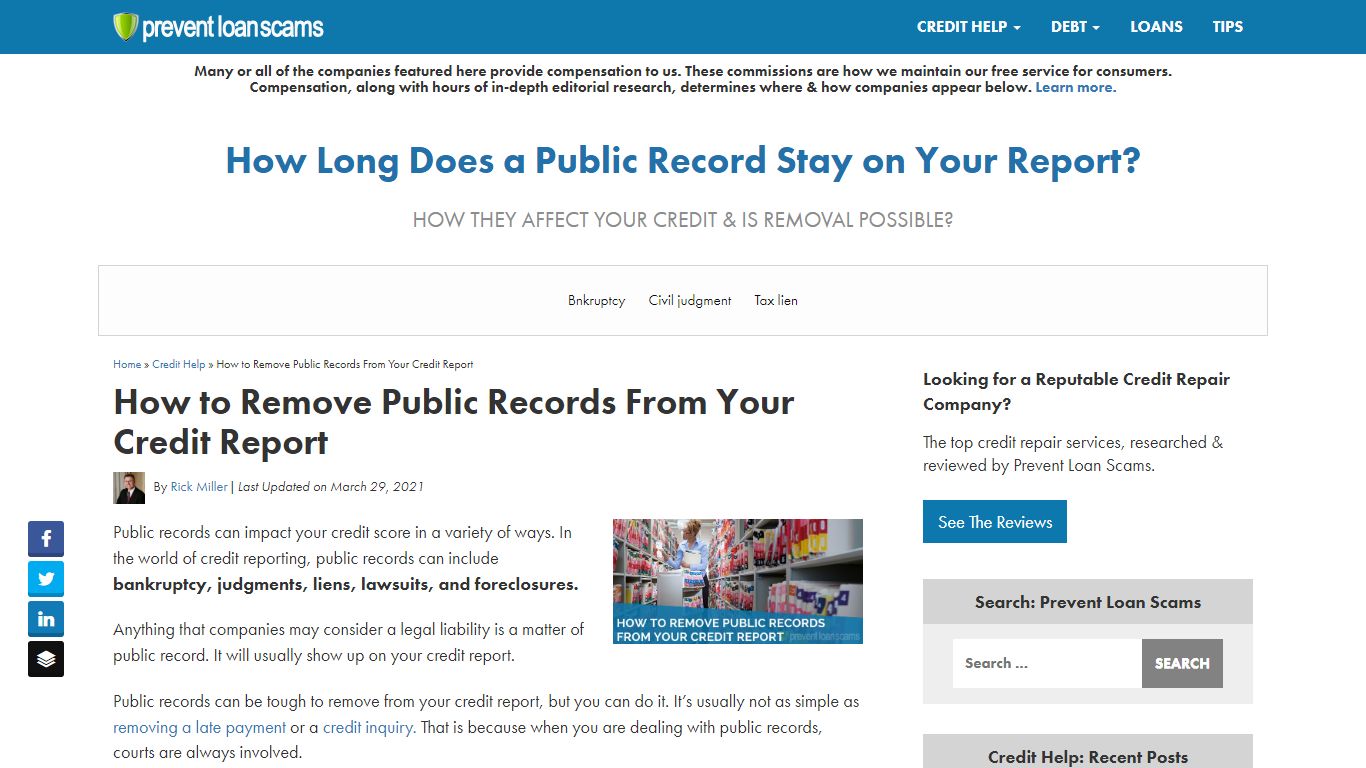 How to Remove Public Records from Your Credit Report ...